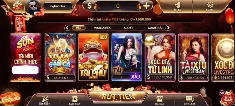 Sun Win cho phép người chơi tạm khóa tài khoản trong một khoảng thời gian nhất định 